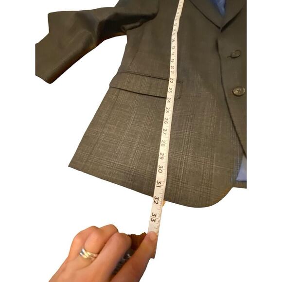 Chaps Ralph Lauren Two Button Gray Blazer Poly Blend Sport Coat Jacket Size 44R - Picture 14 of 16